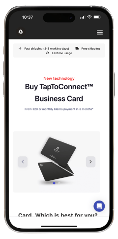 Step 1. Choose your TapToConnect card